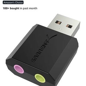 Black USB Audio Adapter